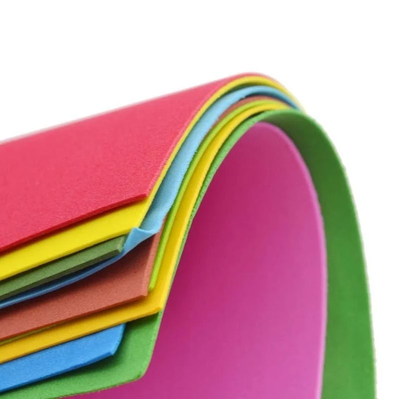 10 Pcs Color EVA Foam Sheets for Kids DIY Craft - Multi-Color Thick Craft Paper