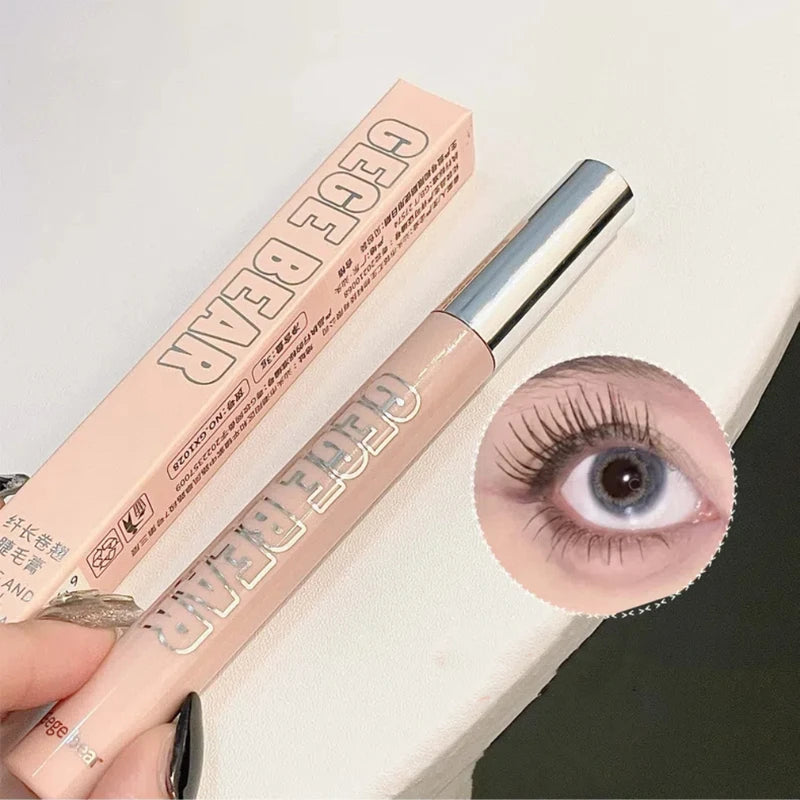 Matte Fiber Mascara with Ultra-Fine Brush - Waterproof, Fast Dry, Lengthening & Curling Makeup