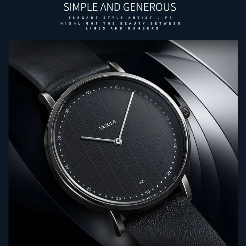 Luxury Men's Quartz Watch for Business Casual Wear - Multiple Colors