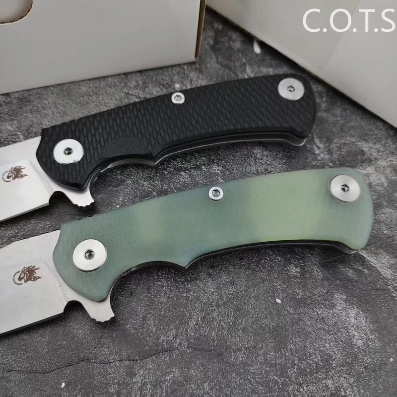 Outdoor Survival Folding Knife with G10 Handle and D2 Steel Blade