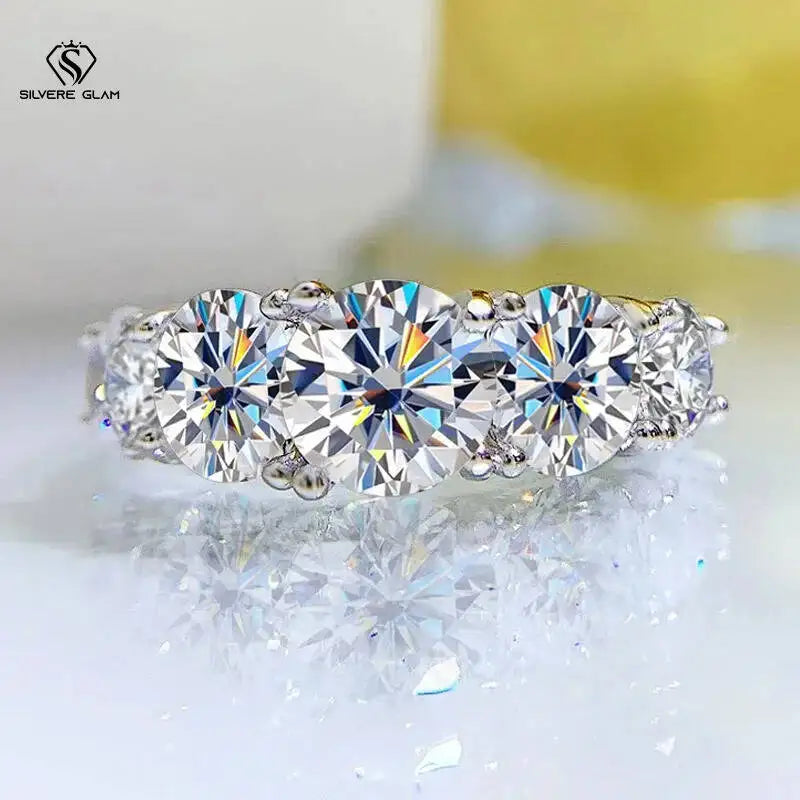 3.6CT Moissanite Wedding Ring Set for Women Sterling Silver Jewelry