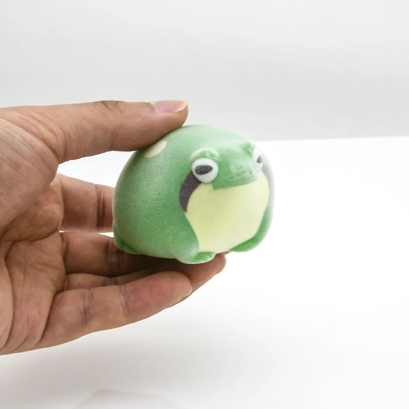 Cute Animal Capsule Toy Figures - Soft Vinyl Flocked Squeeze Toys - Multiple Colors