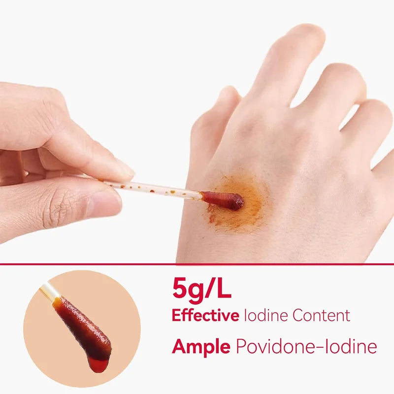 Disposable Iodine Cotton Swabs with Individual Packaging for First Aid & Wound Care