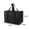 Large Reusable Insulated Food Bag - Foldable Hot Cold Takeout Tote