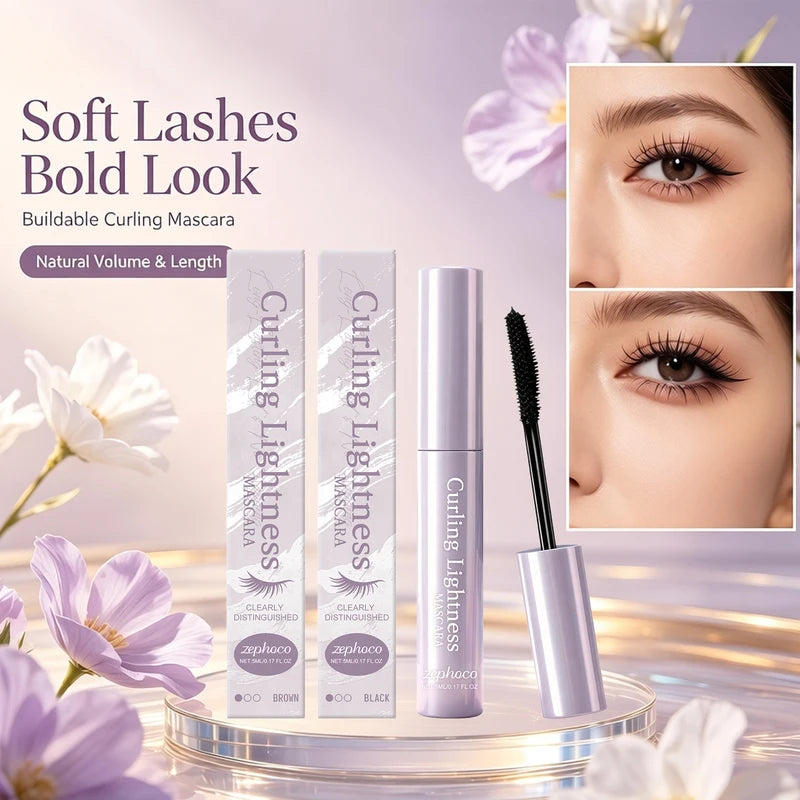 Long Lasting Waterproof Curling Mascara - Lengthening & Volumizing Eyelash Enhancer