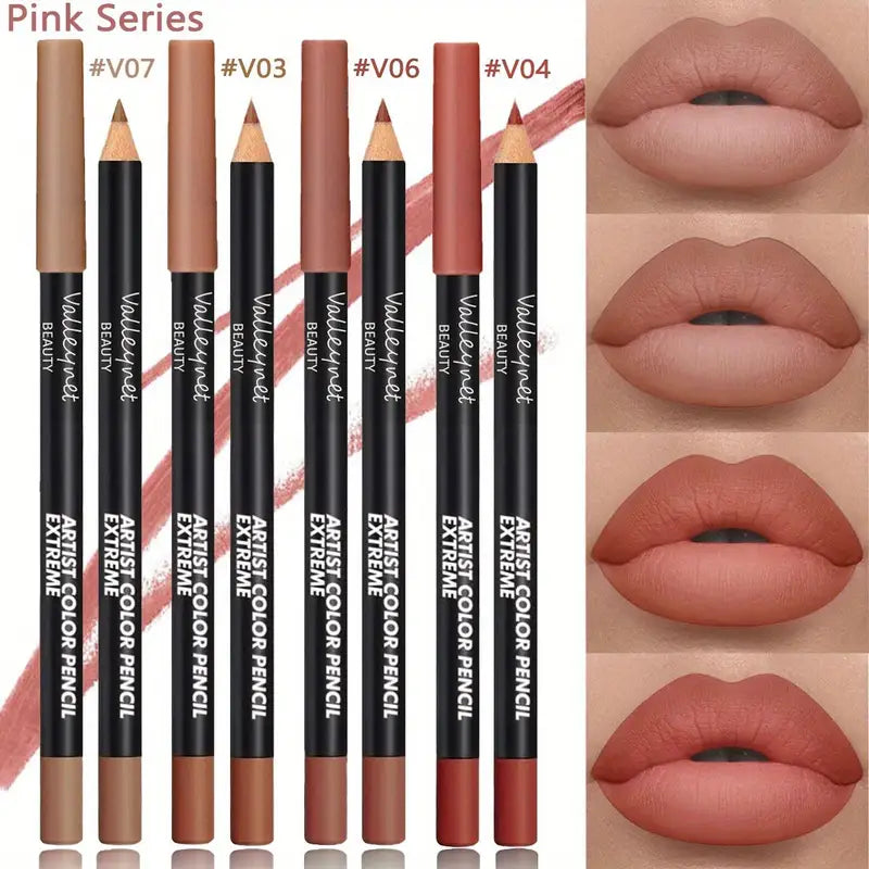 Long-Lasting Matte Waterproof Lip Liner Set - 4 Colors for Women