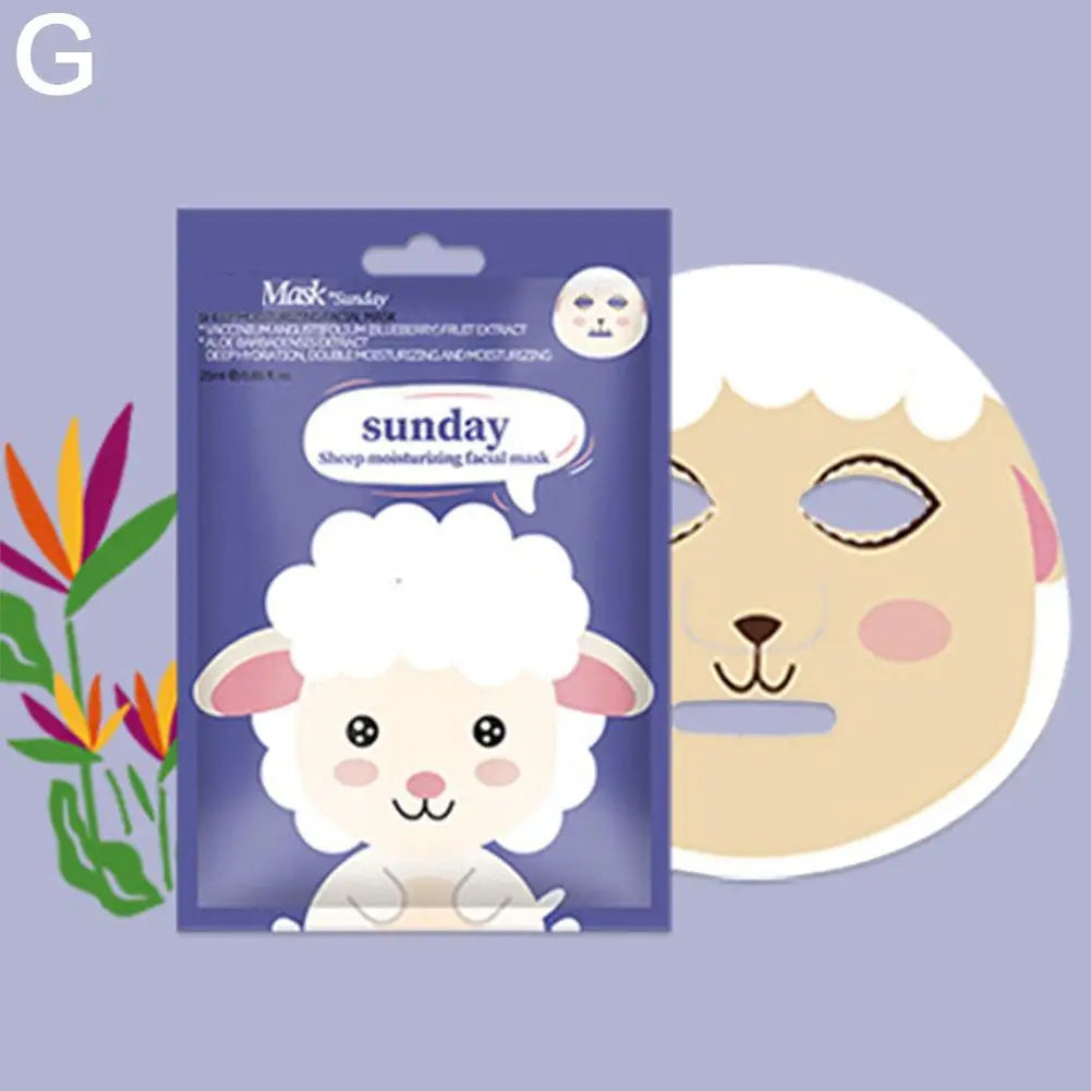 Animal Face Mask Set - Hydrating, Anti-Aging, Fun Skincare for Women & Girls