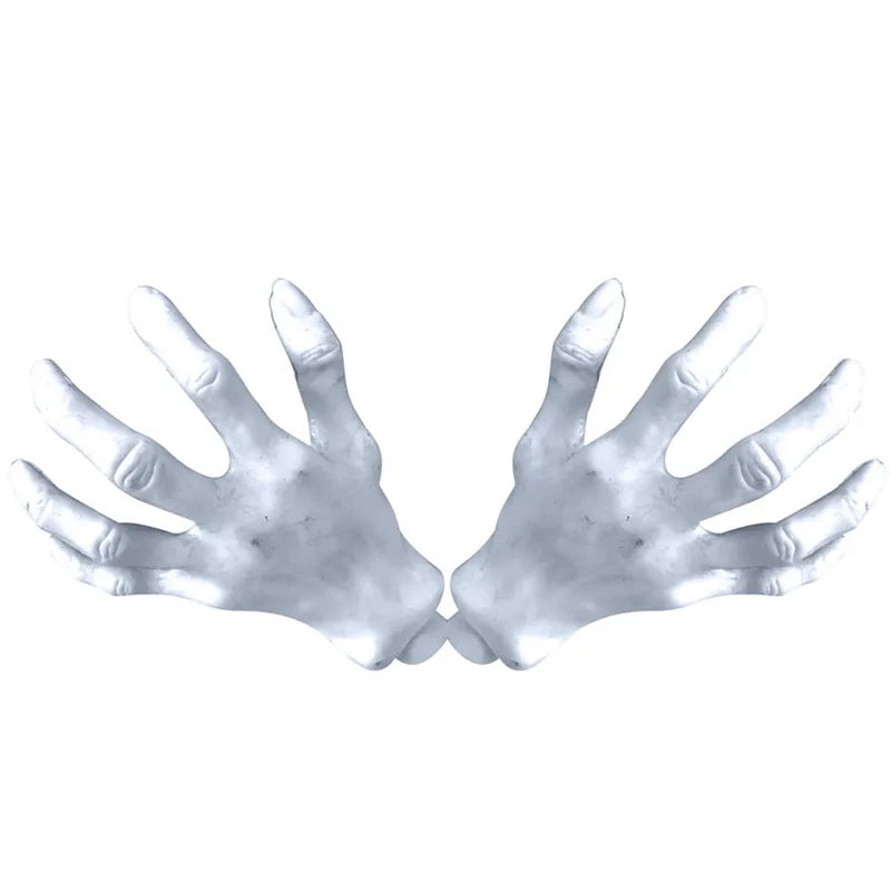 Realistic Life Size Skeleton Hands Halloween Horror Prop - 2 Pack