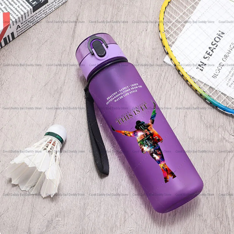 Kids Water Bottle with Michael Jackson Design Portable Outdoor Sports Hydration