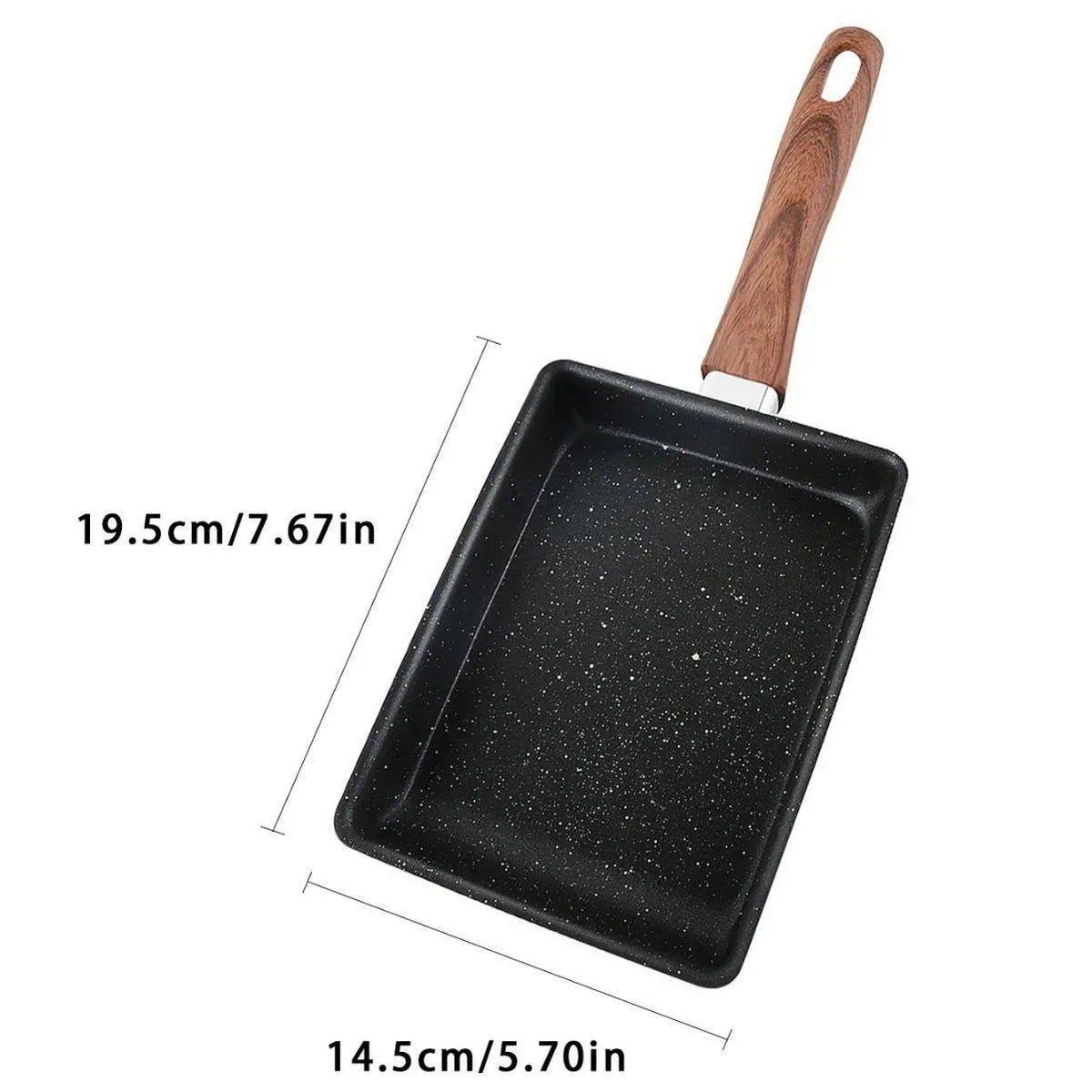 Nonstick Tamagoyaki Japanese Omelette Pan - Rectangle Egg Skillet, 6.3 Inch
