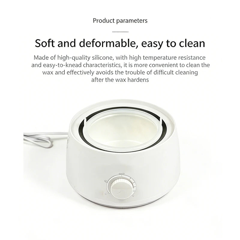 Silicone Wax Melting Bowl for Hair Removal - Heat Resistant, Non-Stick, 500ml