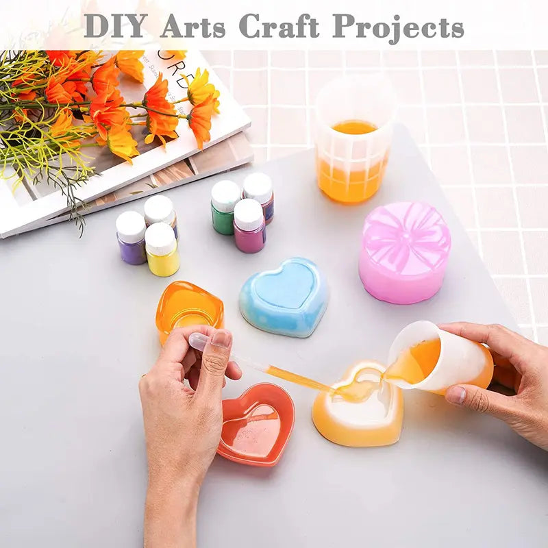 Silicone Waterproof Heat Insulation Placemat for DIY Epoxy Crafts - Multiple Colors