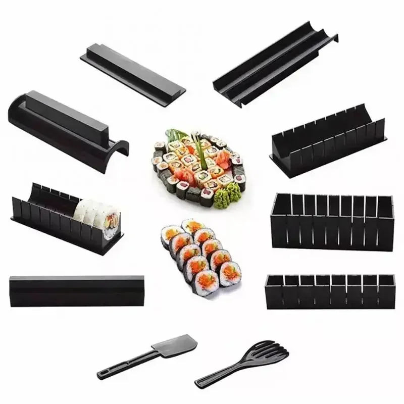 Multifunctional Sushi Making Kit with Shapes and Mold - Food-Grade Plastic DIY Tool