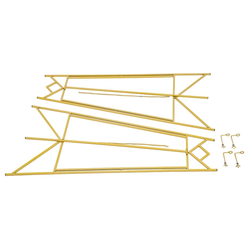 Gold Display Easel Stand 2 Pack Adjustable Poster Frame Floor Sign for Wedding & Events
