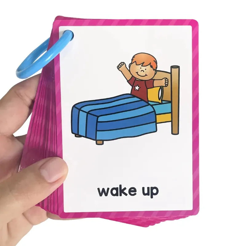 Kids Learning English Words Flash Cards Classroom Teaching Aids - Multiple Colors