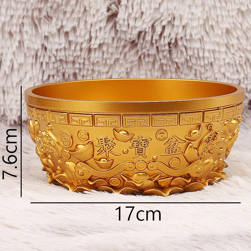 Decorative Copper Ruyi Cornucopia Bowl for Home & Shop Blessing Gifts - 1Pc