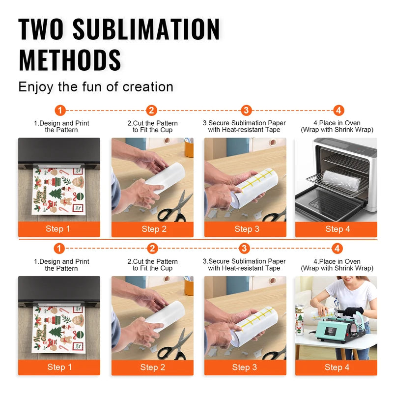 Sublimation Tumblers Bulk Set - Food-Grade Stainless Steel, 8/12/14/16/24/50PC