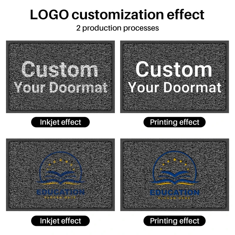 Personalized Custom Doormat with Logo - Indoor Outdoor Anti-Slip Rug