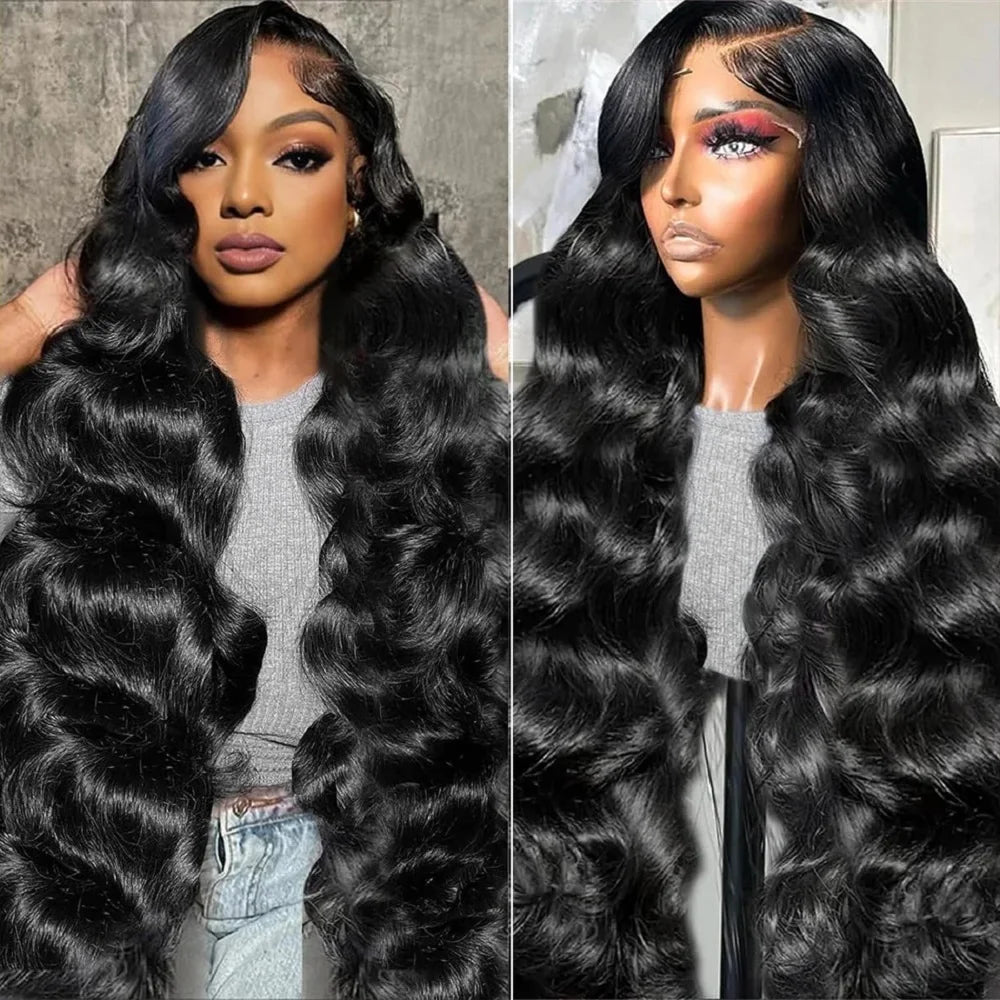 High Density Human Hair Wigs 18-44 Inch Body Wave Lace Front & Closure