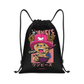 Anime One Piece Drawstring Backpack Waterproof Sports Bag Unisex Storage Bag for Kids and Adults