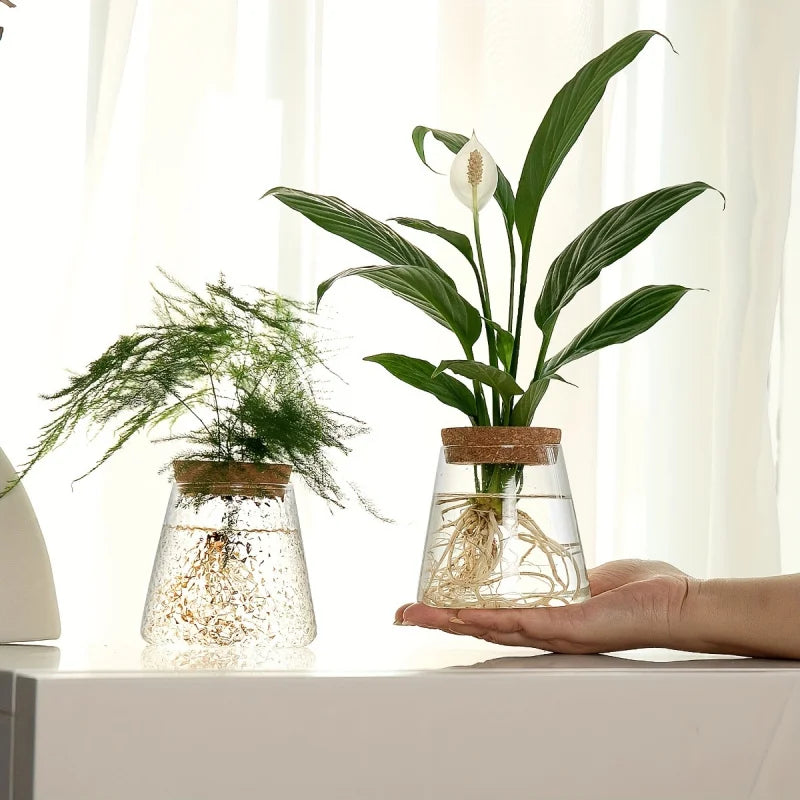 Glass Flowerpot Breeding Station Vase Rack - Desktop Hydroponic Plant Support