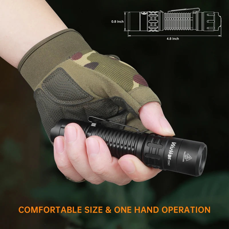 LED Tactical Flashlight 2000 Lumens Rechargeable 18650 Outdoor Camping Hiking
