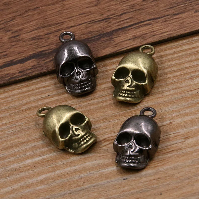 10Pcs Skull Ghost Charms for Halloween Jewelry DIY Vintage Pendants