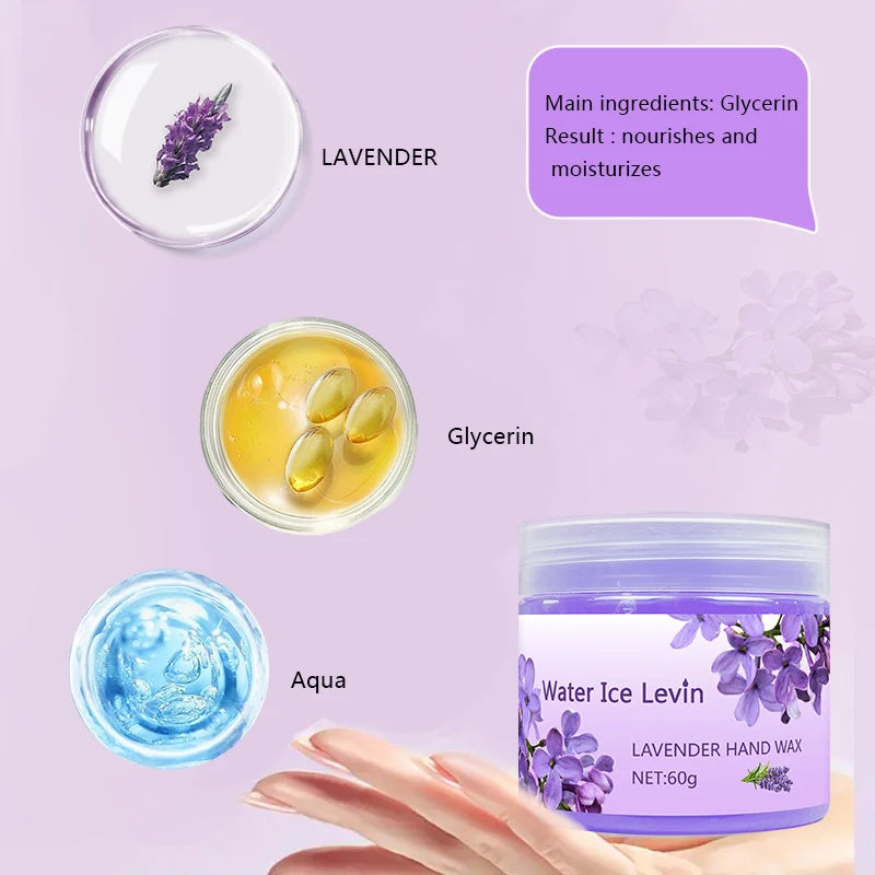 Lavender Hand & Foot Moisturizing Wax Mask - Brightening, Gentle Cleansing