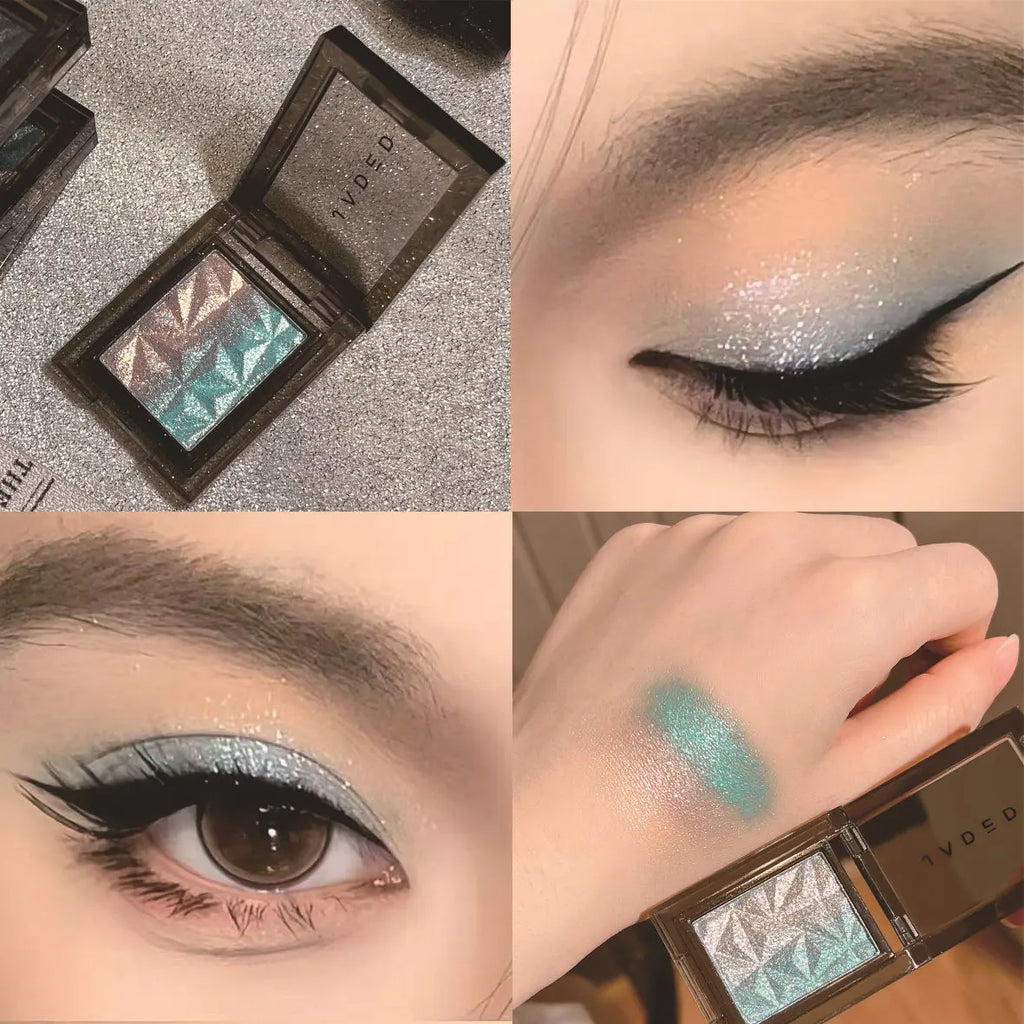 Glitter Eyeshadow Palette with Metallic & Sparkling Shades - Long Lasting Makeup