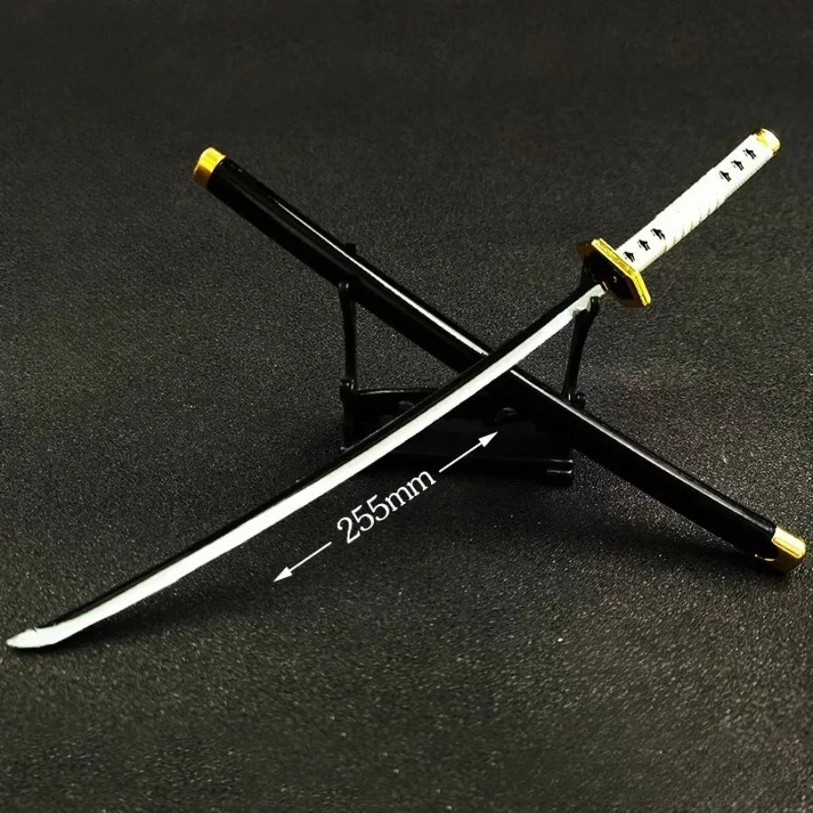 10-Inch Metal Samurai Sword Figure - Collectible Japanese Katana Decor