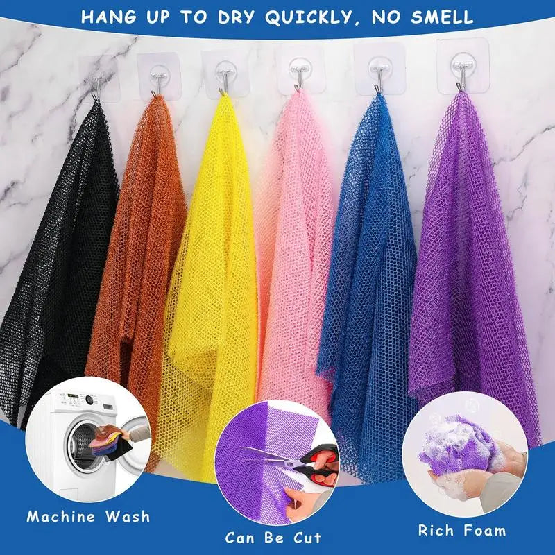 Reusable African Bath Net Sponge for Body Cleansing and Skin Smoothing