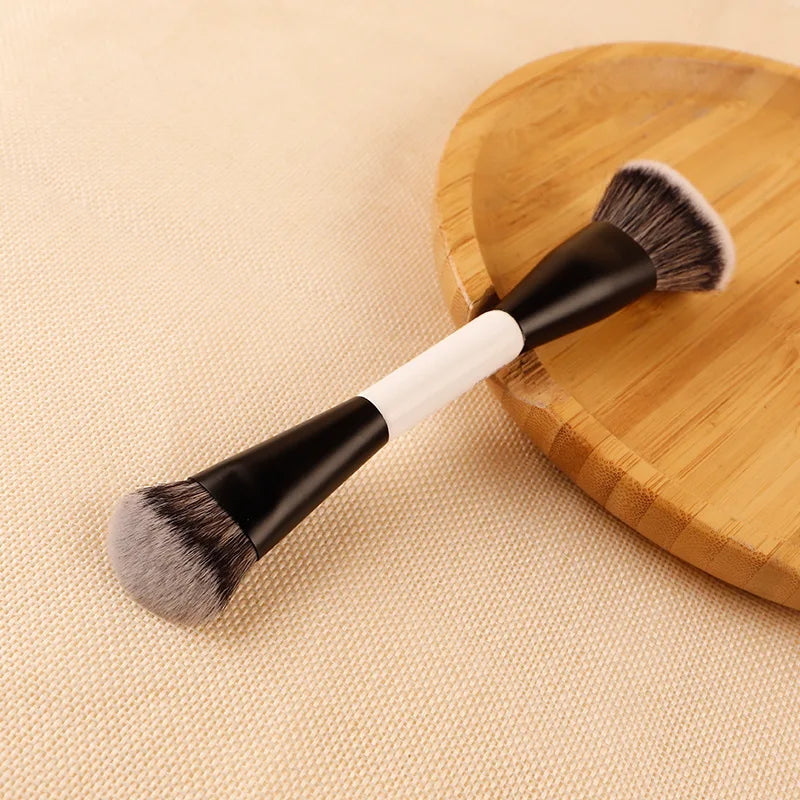 Double-Ended Angled Makeup Brush Set for Foundation & Blush - Multifunctional Cosmetic Tool