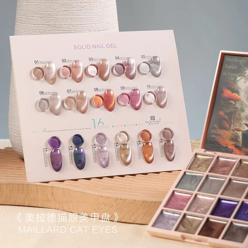 Magnetic Gel Nail Polish Set - 16 Colors for Professional & Home Use