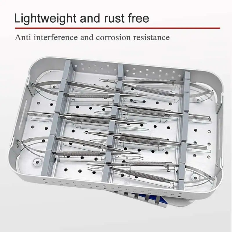 Ophthalmic Microsurgery Instruments Set - Surgical Scissors, Needle Holders & Tweezers in Multiple Colors
