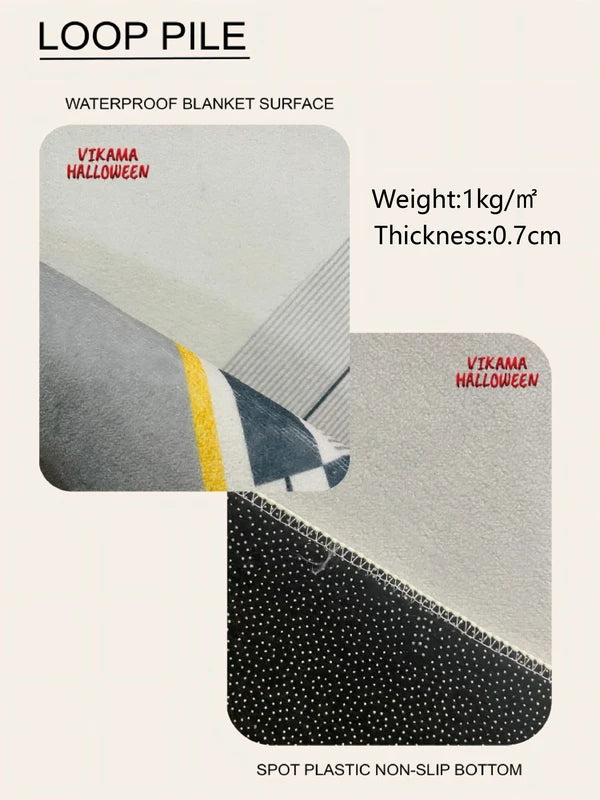 Luxury Machine-Made Polyester Carpet Rug for Living Room & Bedroom - Thick & Stain-Resistant