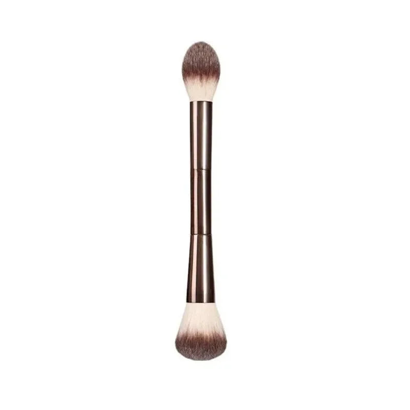 Double Head Makeup Brush for Face Contour Highlighter and Blush - Soft Fiber