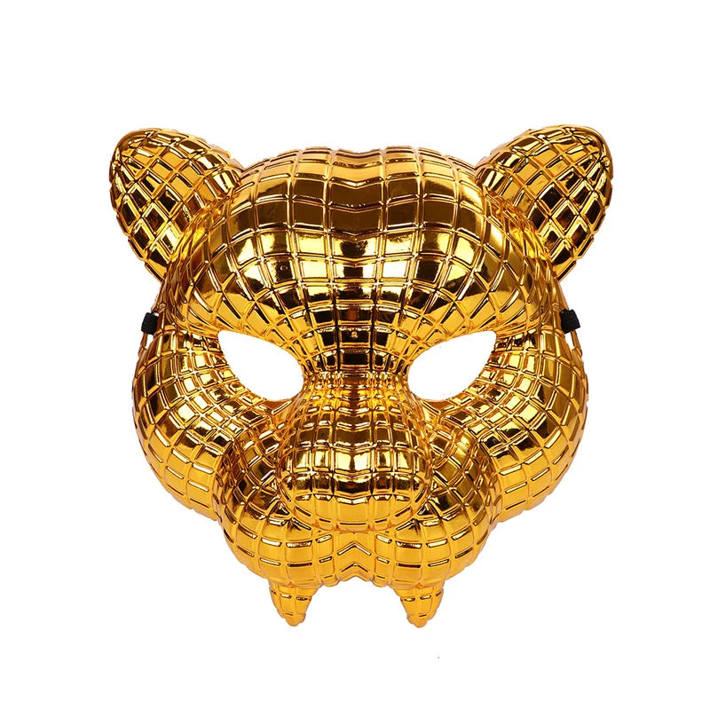 Golden Leopard Halloween Mask Animal Cosplay Costume Prop Party Mask