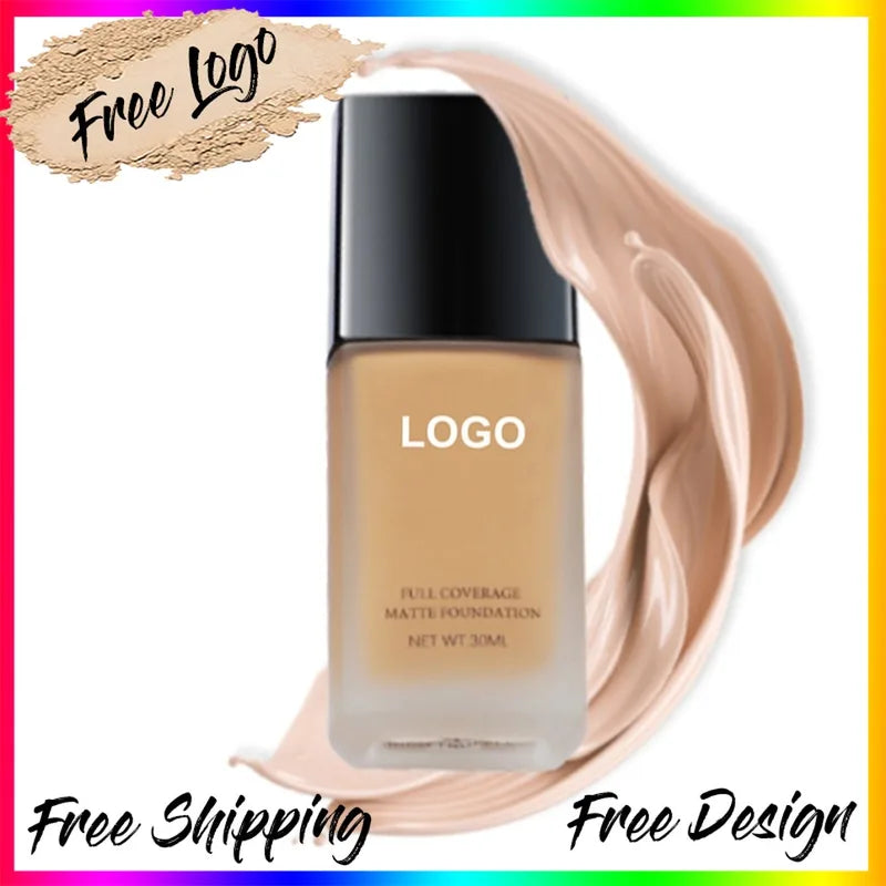 Liquid Foundation Bottle - Long Lasting Full Coverage Makeup with Custom Logo