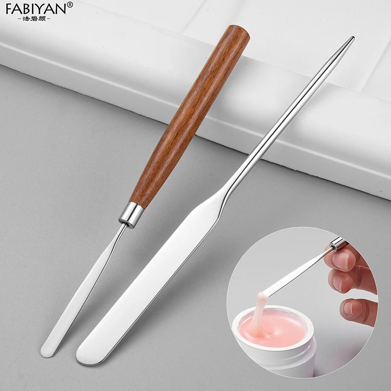 Stainless Steel Makeup Palette Spatula Set for Foundation & Nail Art