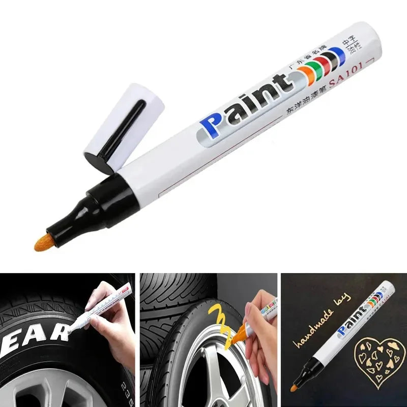 Waterproof Oil-Based Paint Pen Set - Quick Dry & Permanent Markers for Car Tyres