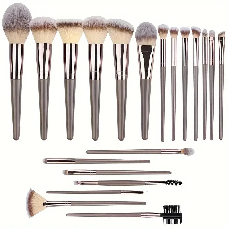 Premium Makeup Brush Set 3-20 Pcs Soft Synthetic Face Eye Blending Tools