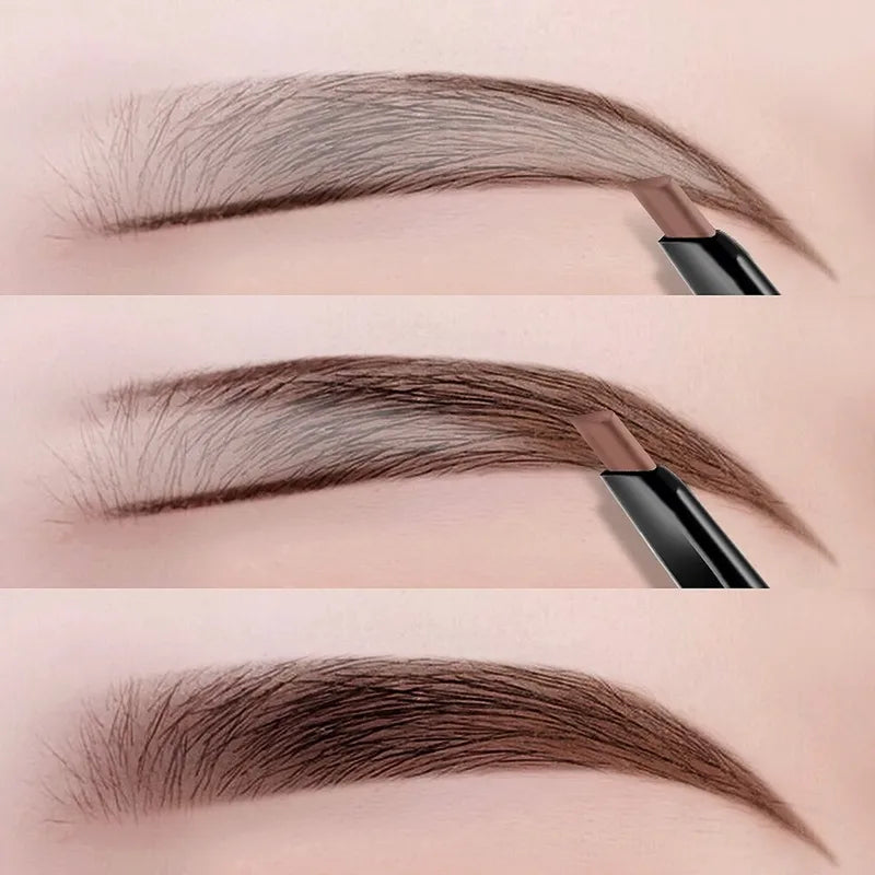 Double-Ended Eyebrow Pencil & Eyeliner Makeup Set Waterproof Long-Lasting