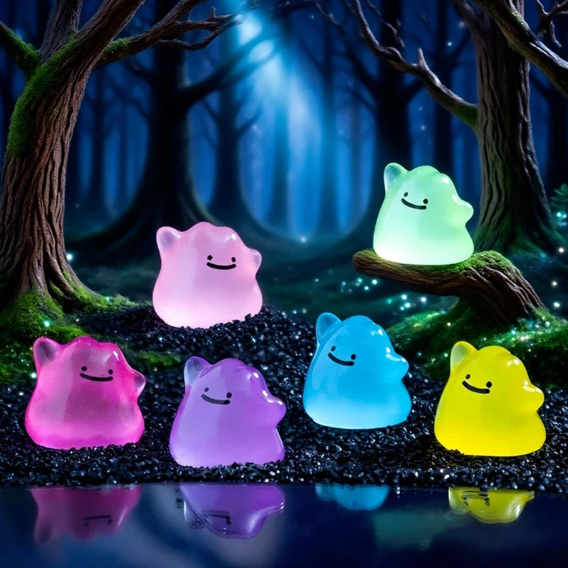 6pcs Luminous Monster Beads DIY Car & Home Decor Accessories Cute Figurines