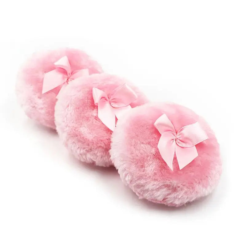 Large Fluffy Reusable Powder Puff Makeup Tool for Face & Body - Velour & Sponge