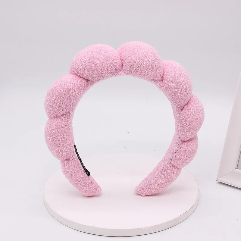 Women Girls Bubble Terry Cloth Hair Headbands - Soft Retro Hair Accessories