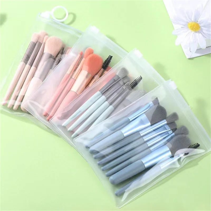 8Pcs Soft Fluffy Makeup Brush Set for Foundation Eyeshadow Blush Kabuki & Blending