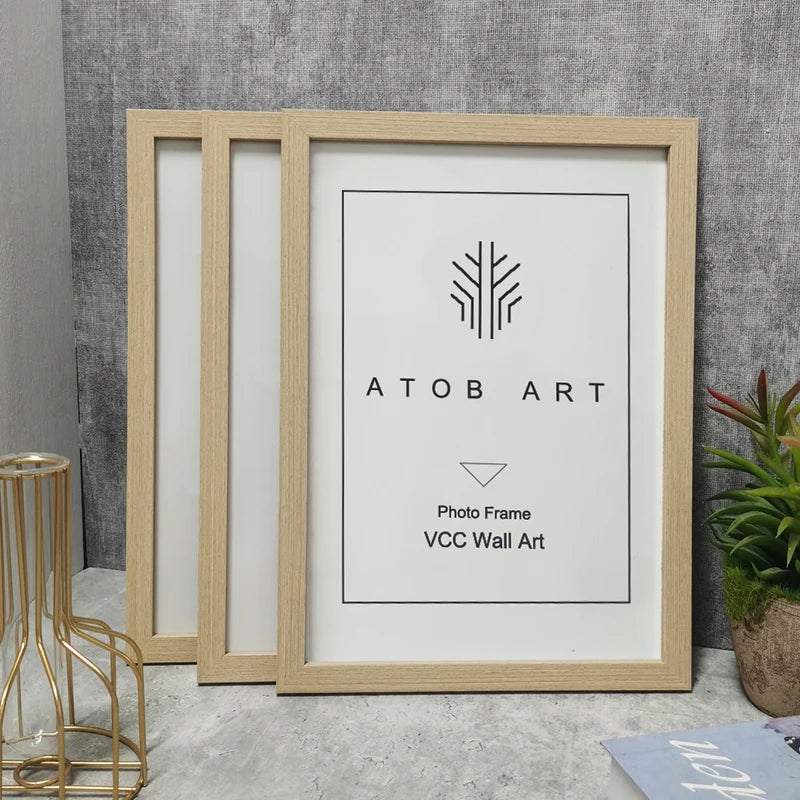 Set of 3 Wooden Photo Frames for Wall or Table Display 10x15, 15x20, 20x25