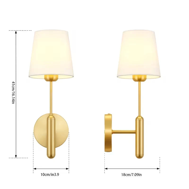 Wireless Retro Wall Sconce with RGB 16-Color LED Bulb - Living Room Bedroom Home Lighting