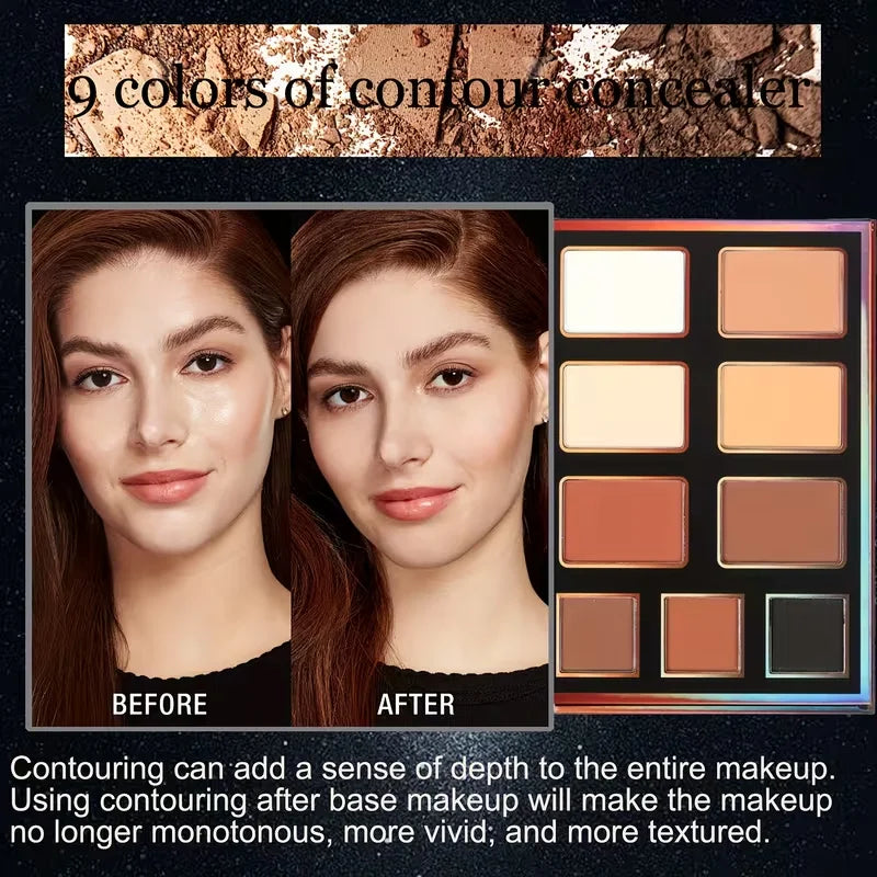 All-in-One Makeup Kit Eyeshadow Palette with Highlighter Contour & Lipstick