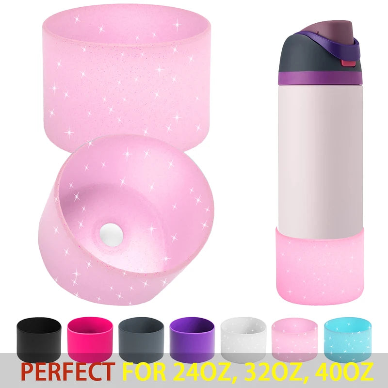 Silicone Water Bottle Boot for 24oz-40oz Owala Bottles, Anti-Slip Protective Sleeve